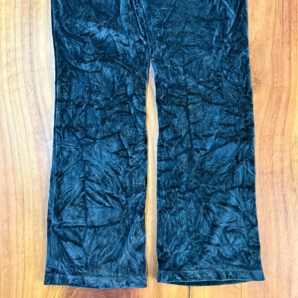 Vintage Y2K Ecko Red Women's Pants L Low Rise Flare Velour Track Wide HH23 - Picture 5 of 8